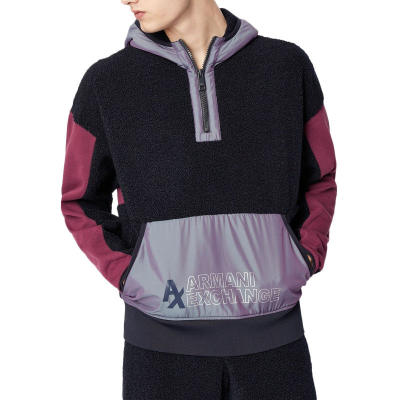 Sweat à capuche Armani Exchange Colour-block fleece