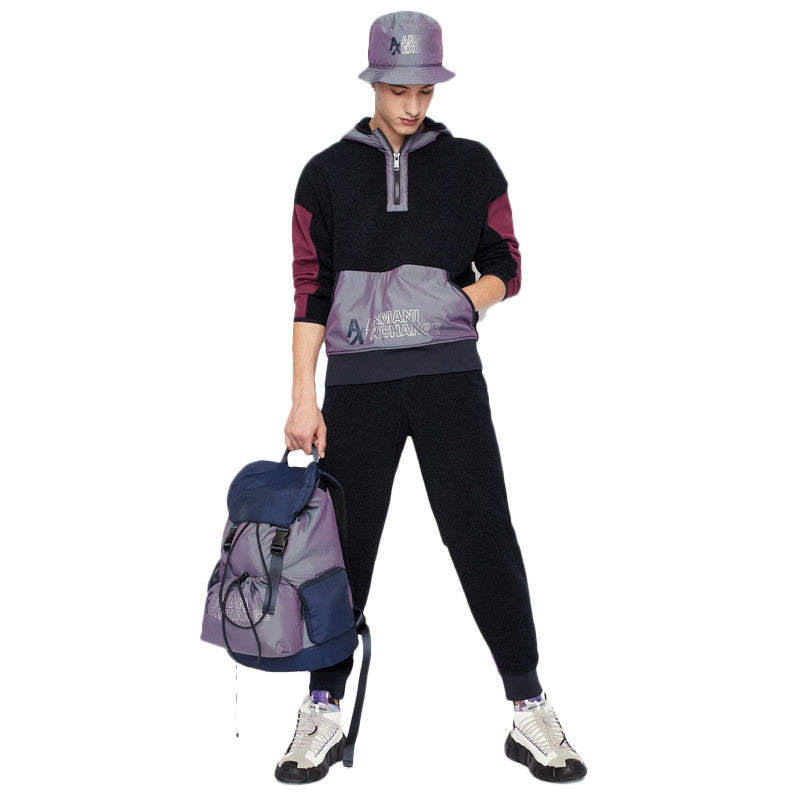 Sweat à capuche Armani Exchange Colour-block fleece