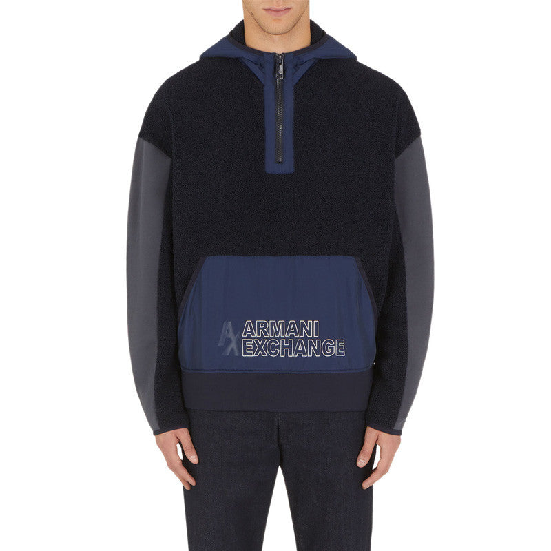Sweat à capuche Armani Exchange Colour-block fleece