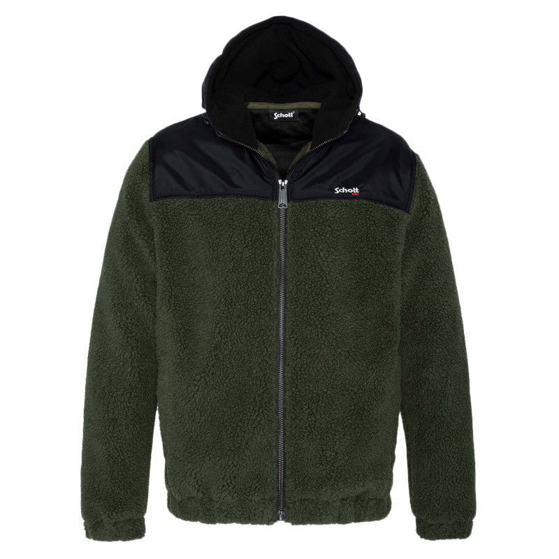 Sweat à capuche Schott ZIPPE SHERPA POLAIRE SWWARD2