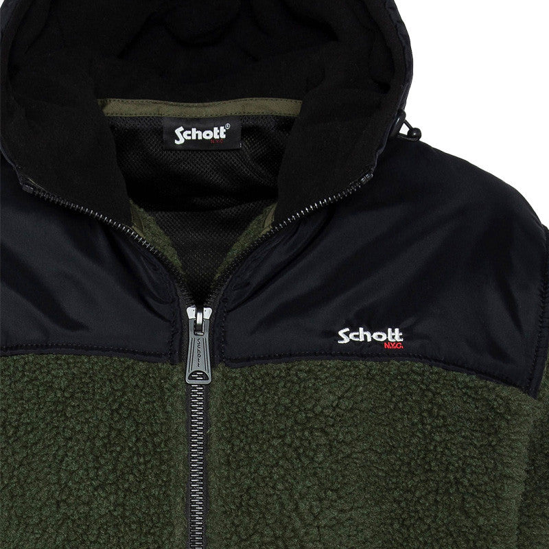 Sweat à capuche Schott ZIPPE SHERPA POLAIRE SWWARD2