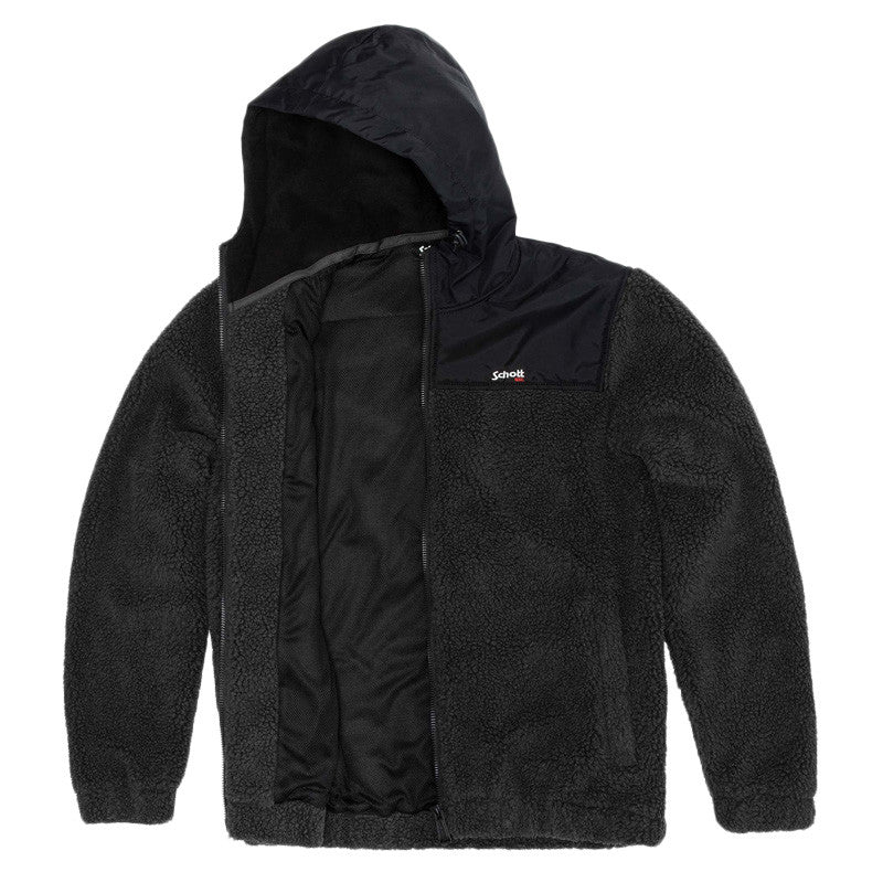 Sweat à capuche Schott ZIPPE SHERPA POLAIRE SWWARD2