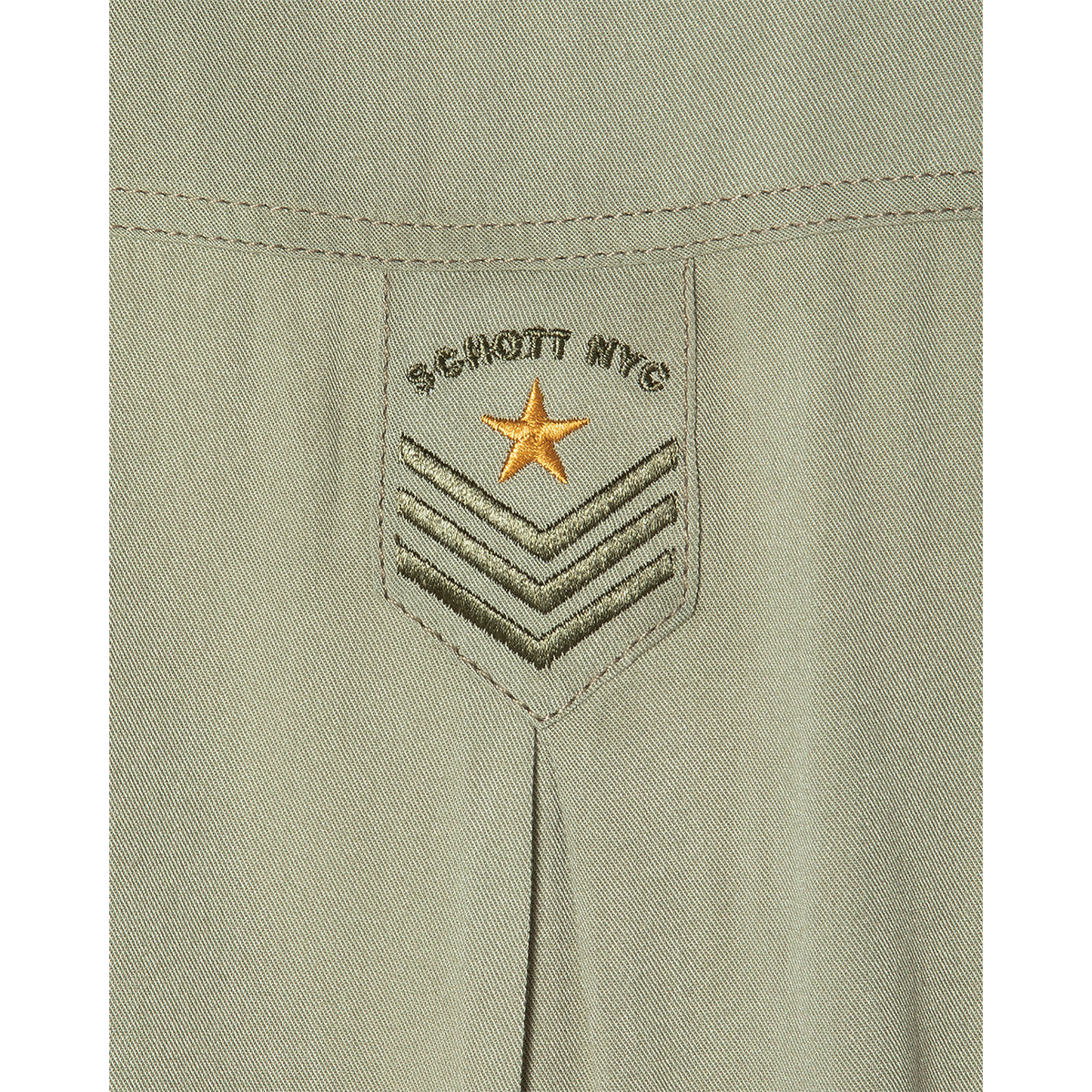 Robe Schott LIGHT ARMY AVEC BRODERIES