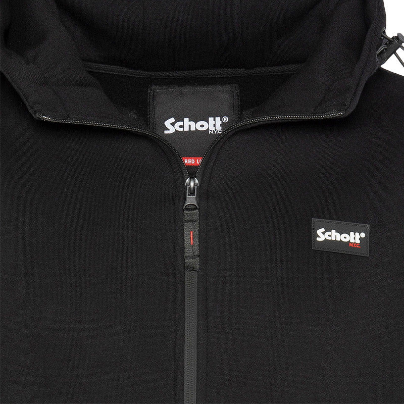 Sweat à capuche Schott ZIPPE LOGO REDSIMON