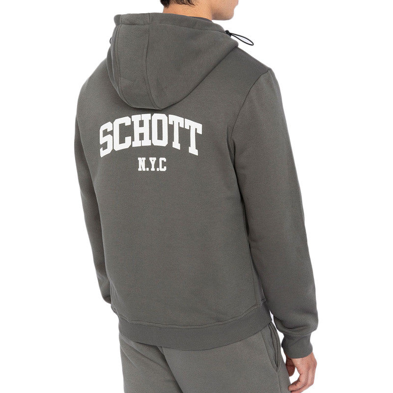 Sweat à capuche Schott ZIPPE LOGO REDSIMON