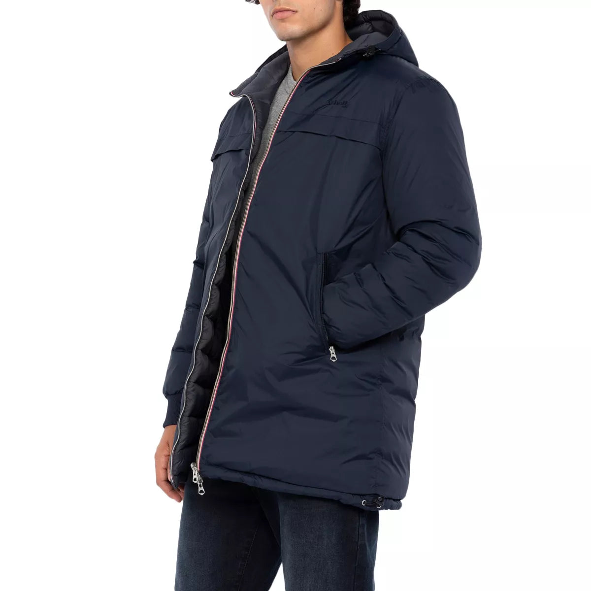 Doudoune Schott Riverso2 LONG CAPUCHE REVERSIBLE 2en1