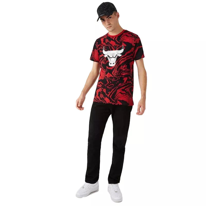 Tee-shirt New Era CHICAGO BULLS OIL SLICK PRINT