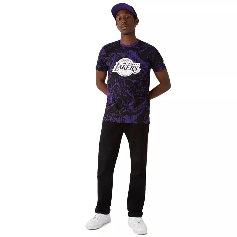 Tee-shirt New LOS ANGELES LAKERS OIL SLICK PRINT