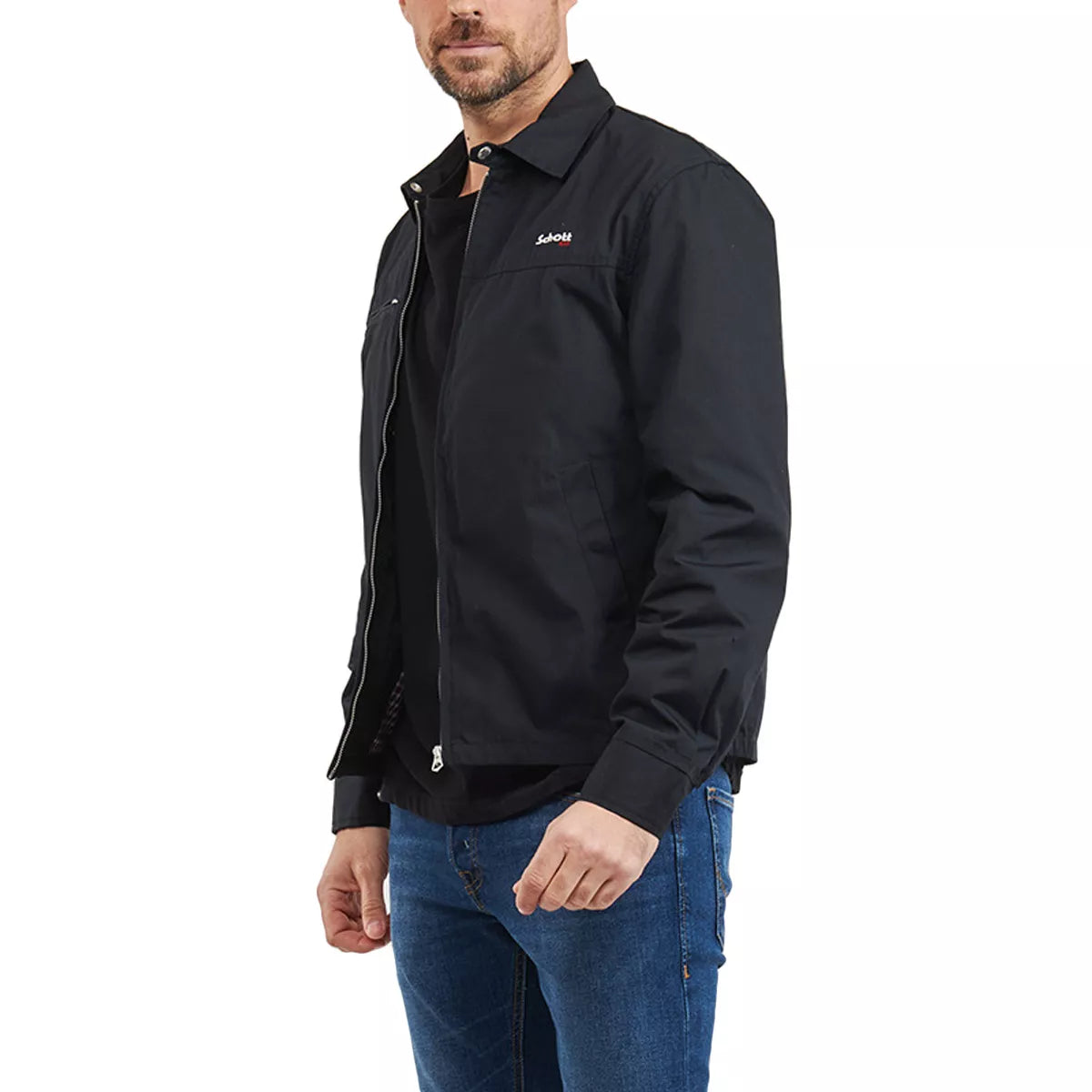 Blouson Schott COL CHEMISE CADAMS