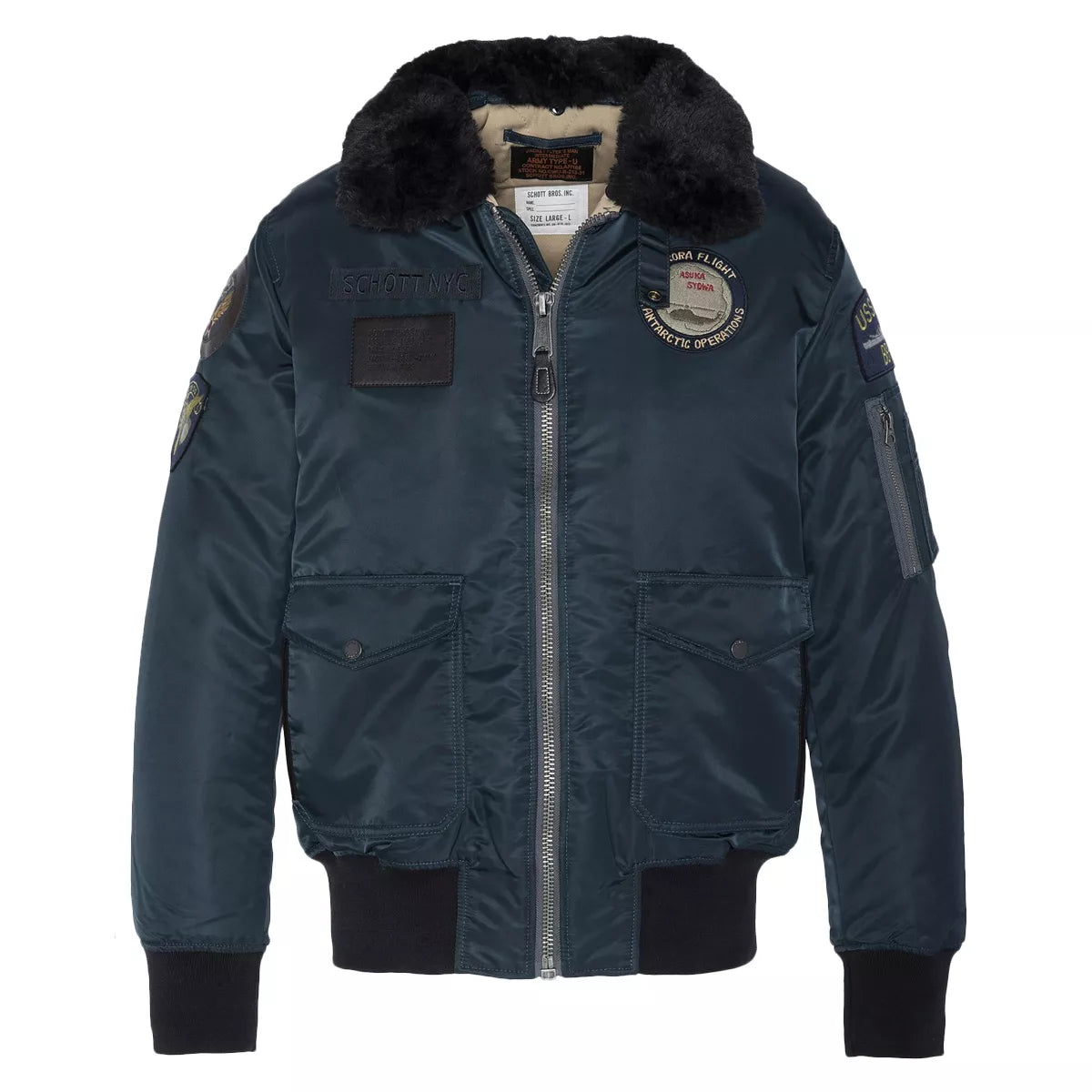 Blousons Schott BLOUSON BOMBERS BADGE