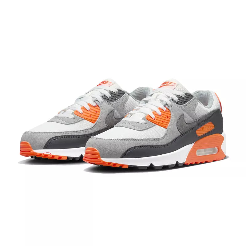 Pegashoes - Basket Nike Air Max 90 Blanc/Gris/Fluo Orange - DM0029-108