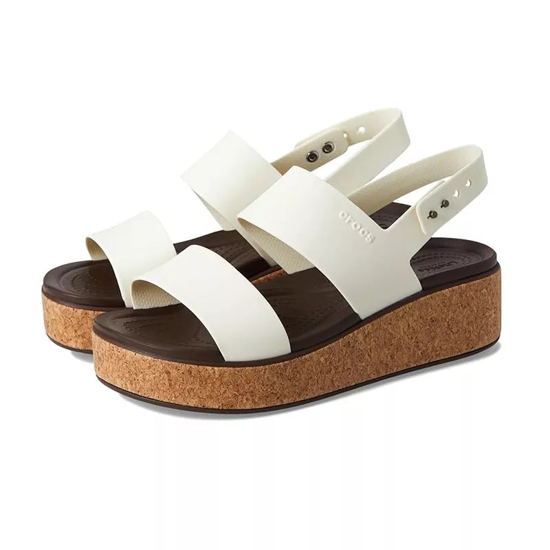 Sandale Crocs BROOKLYN  CORK LOW WEDGE