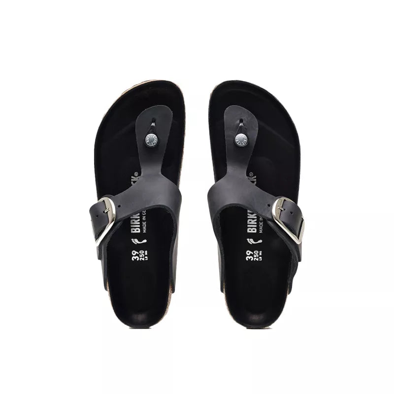 Sandale Birkenstock GIZEH BIG BUCKLE CUIR étroite