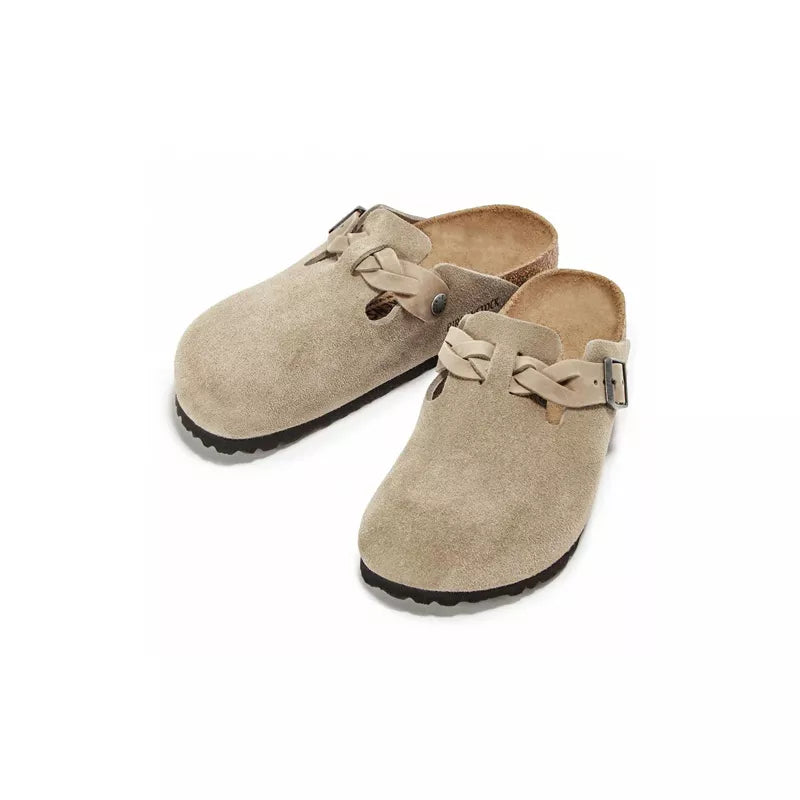 Chausson Birkenstock BOSTON SUEDE BRAIDED étroite