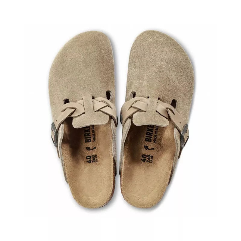 Chausson Birkenstock BOSTON SUEDE BRAIDED étroite