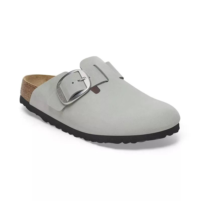 Chausson mule Birkenstock BOSTON BIG BUCKLE NUBUCK étroite