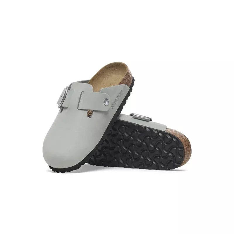Chausson mule Birkenstock BOSTON BIG BUCKLE NUBUCK étroite