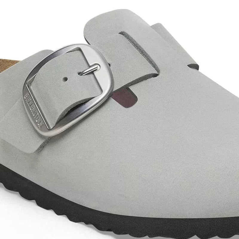 Chausson mule Birkenstock BOSTON BIG BUCKLE NUBUCK étroite