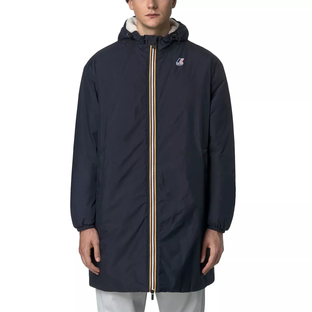 Parka Longue à Capuche Double Sherpa K-Way LE VRAI 4.0 EIFFEL EAST ORSETTO