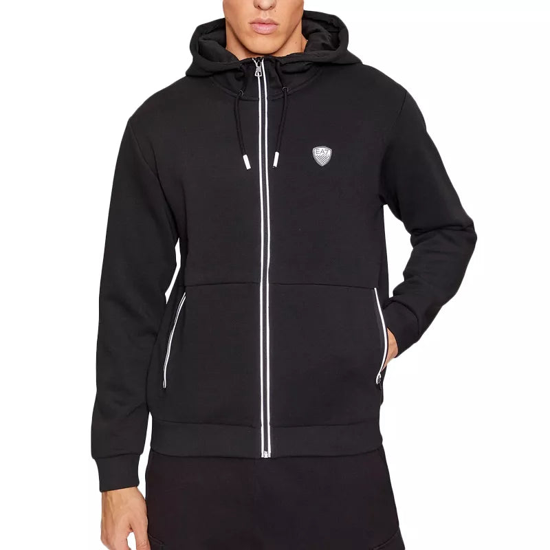 Sweatshirt à capuche zippé EA7 Emporio Armani