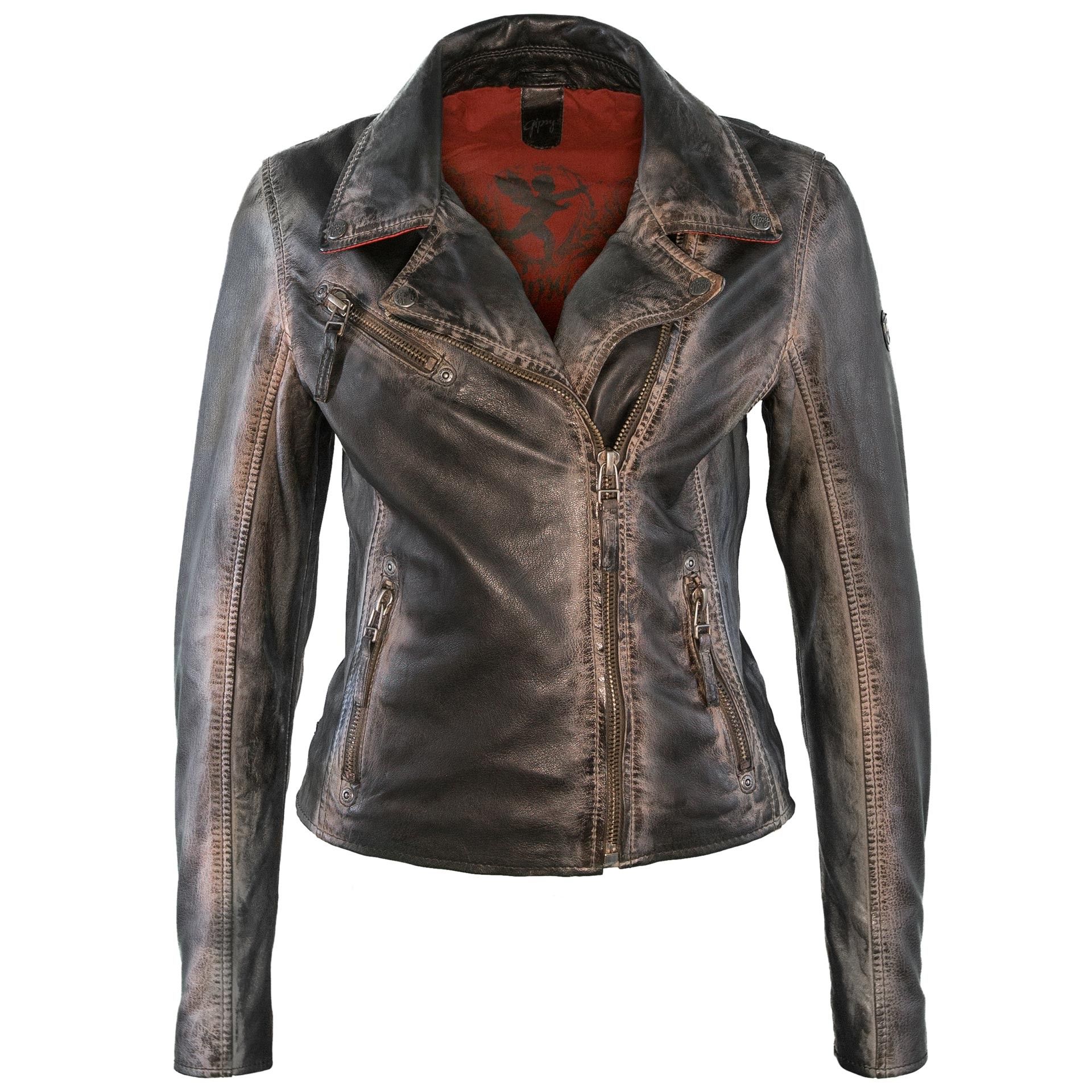 Veste en cuir Gipsy CHRISTY LARETV - Ref. CHRISTY--LARETV-VINTAGE-B
