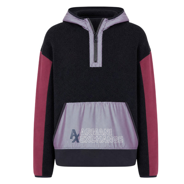 Sweat à capuche Armani Exchange Colour-block fleece