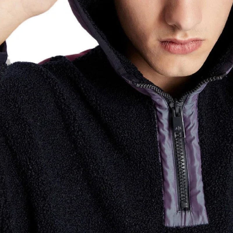Sweat à capuche Armani Exchange Colour-block fleece