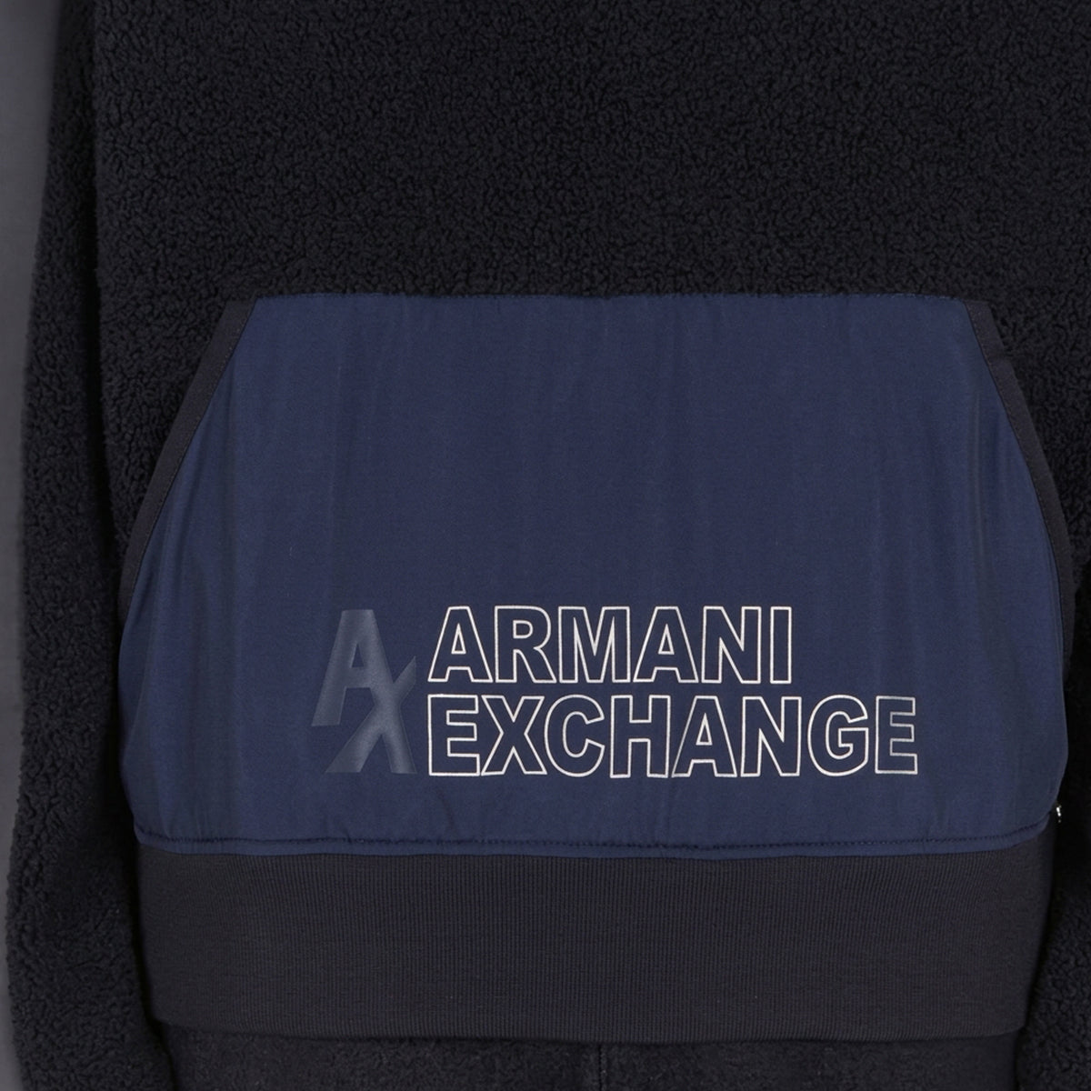 Sudadera con capucha de polar con bloques de color de Armani Exchange