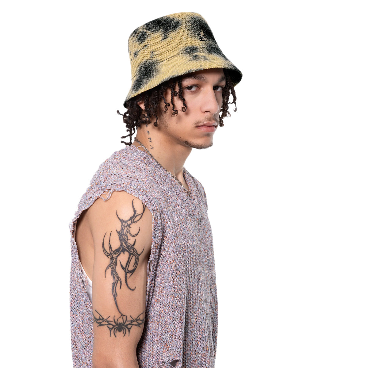 Bob Homme Kangol TIE DYE KNIT BUCKET