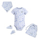 Set Body + Chaussettes + Bavoir + Todbag Lacoste Bébé