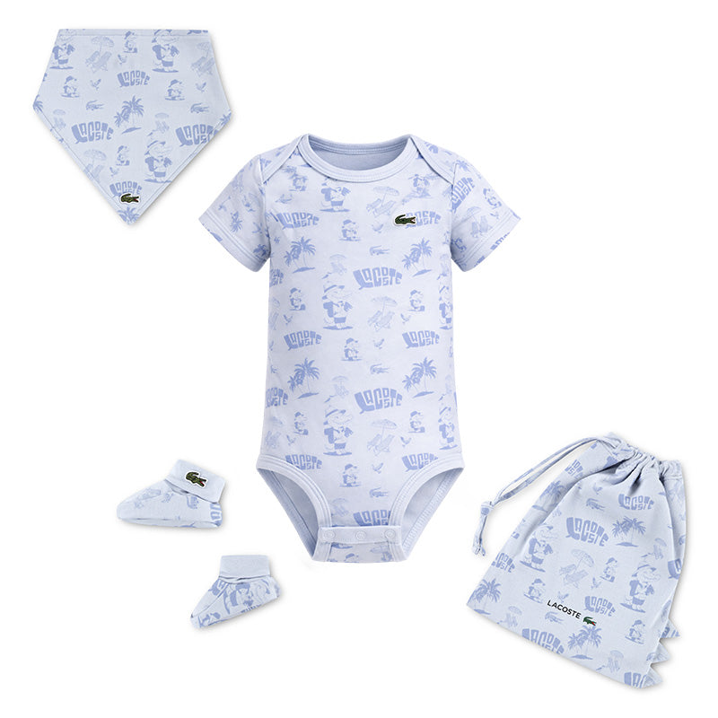 Set Body + Chaussettes + Bavoir + Todbag Lacoste Bébé
