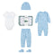 Coffret 5 pièces bonnet+chaussons+legging+body+pyjama Lacoste Bébé