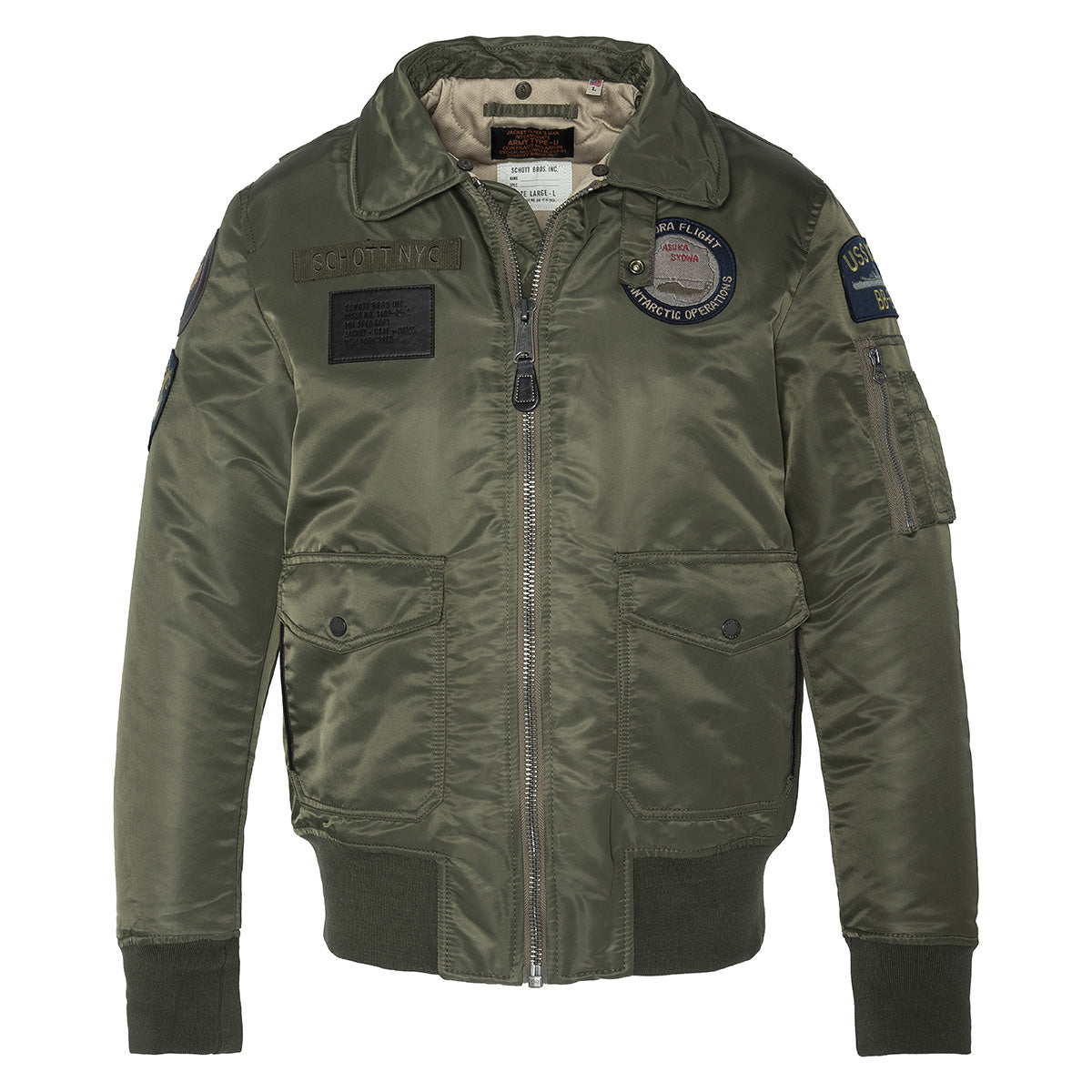 Blouson badgé Schott OHARAVINTRS