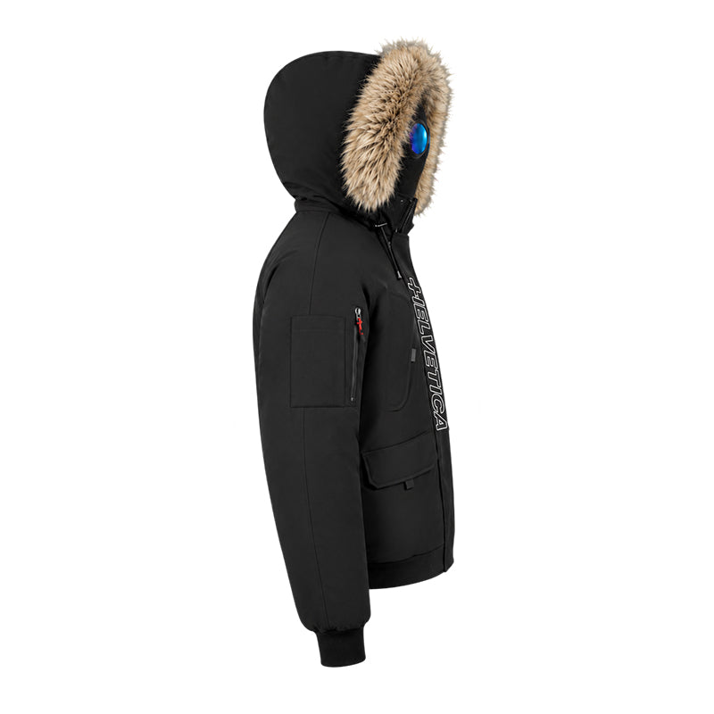 PEGA ONE Blouson capuche Homme Helvetica fourrure amovible + cagoule lunette intégrée