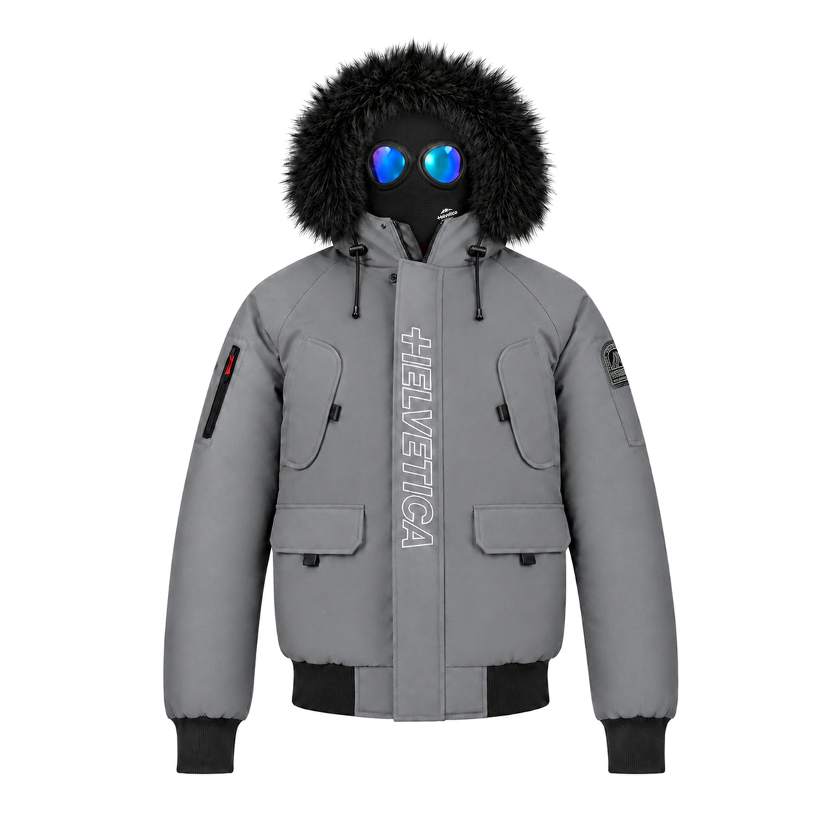 Blouson capuche fourrure amovible + cagoule lunette intégrée Homme Helvetica PEGA ONE