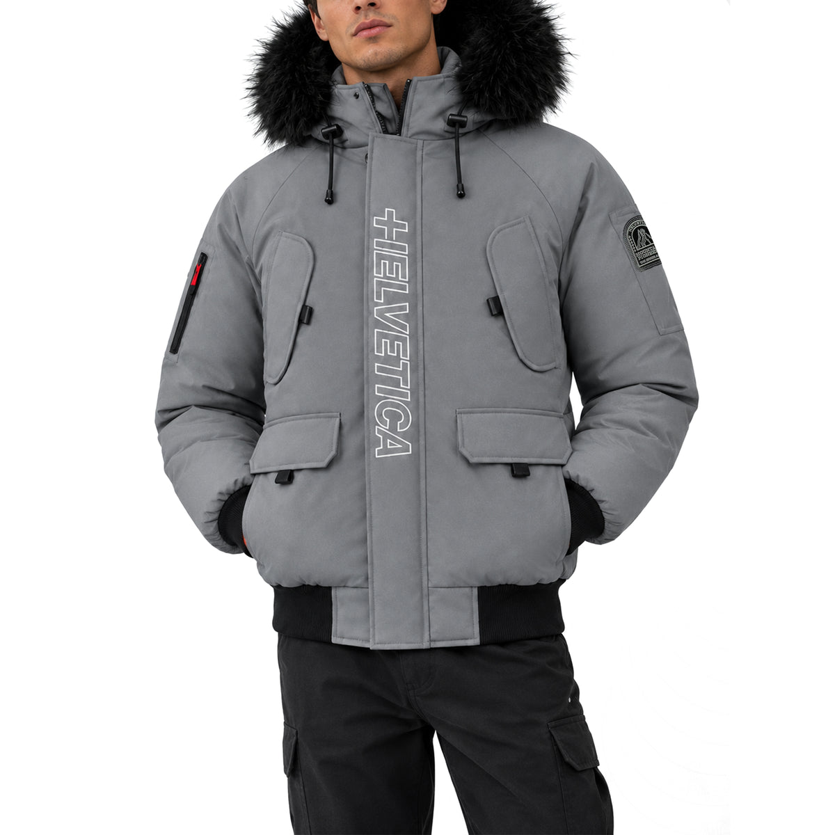 Blouson capuche fourrure amovible + cagoule lunette intégrée Homme Helvetica PEGA ONE