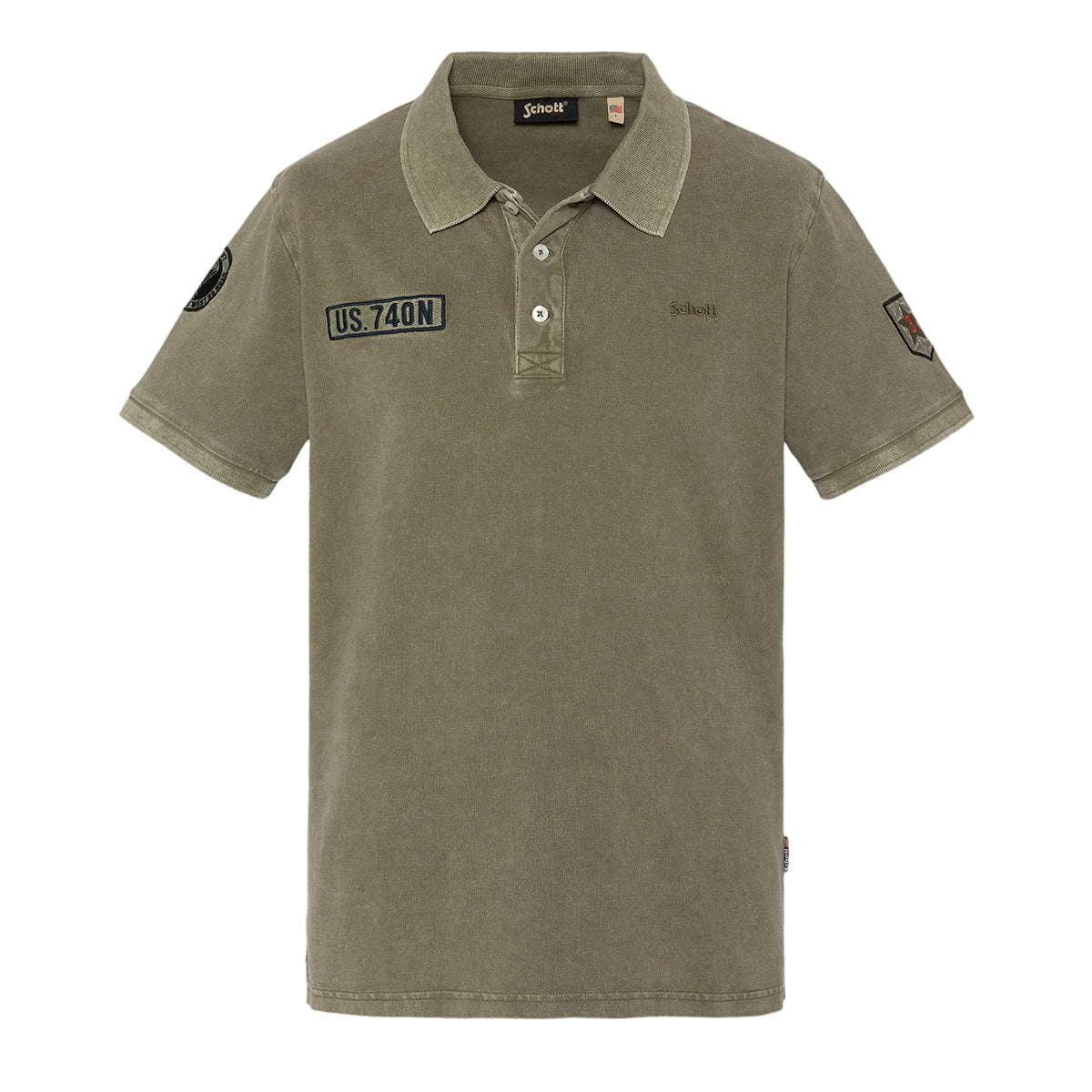 Polo army Homme Schott BADGES