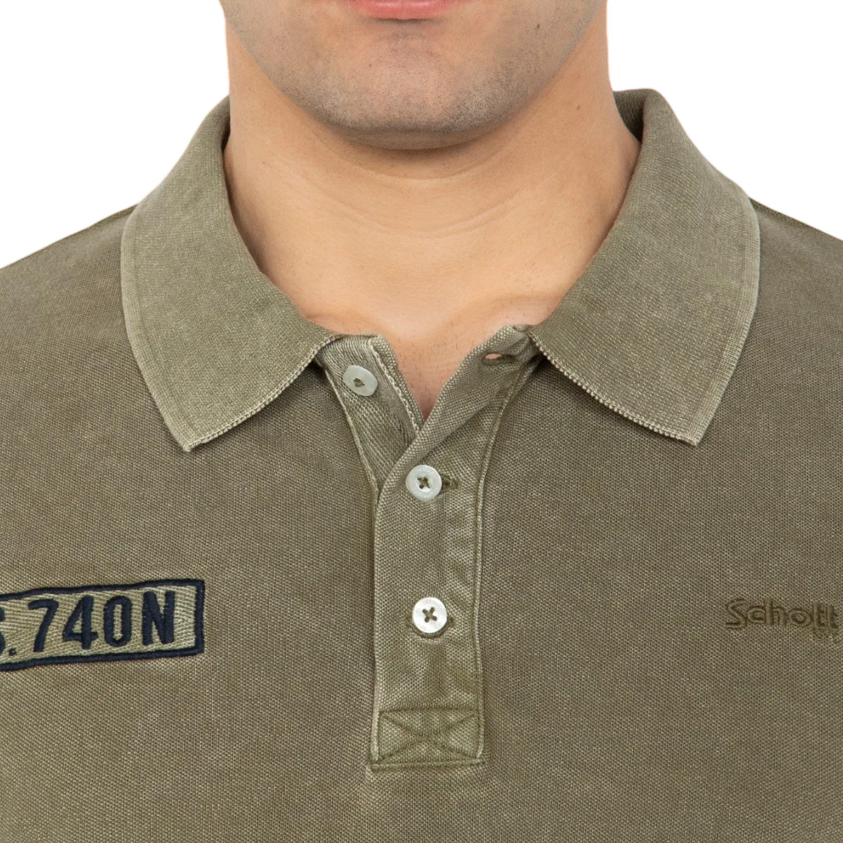 Polo army Homme Schott BADGES