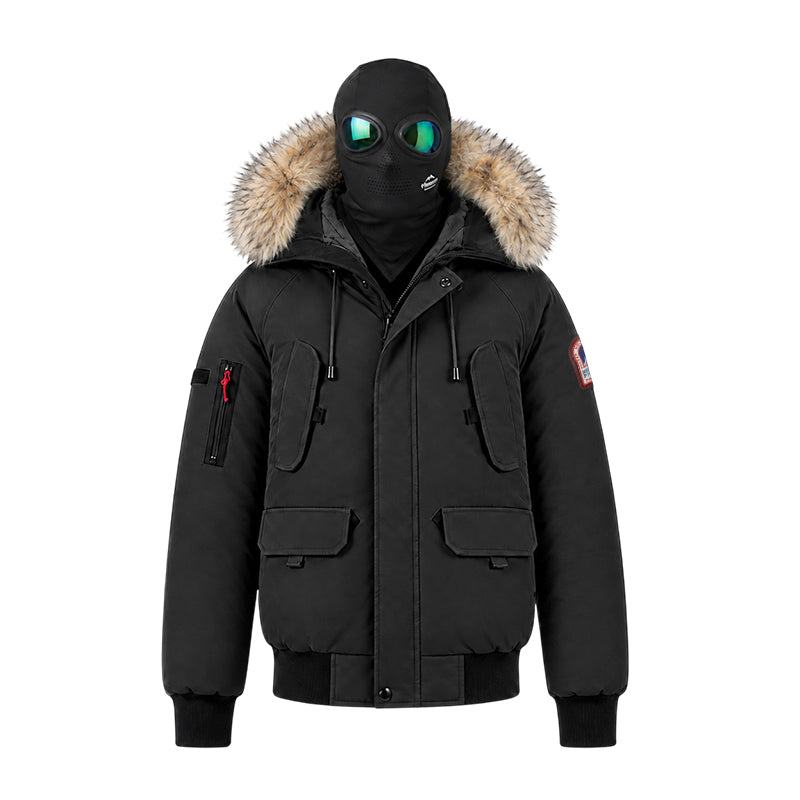 Blouson capuche fourrure amovible + cagoule lunette intégrée Homme Helvetica WILSON